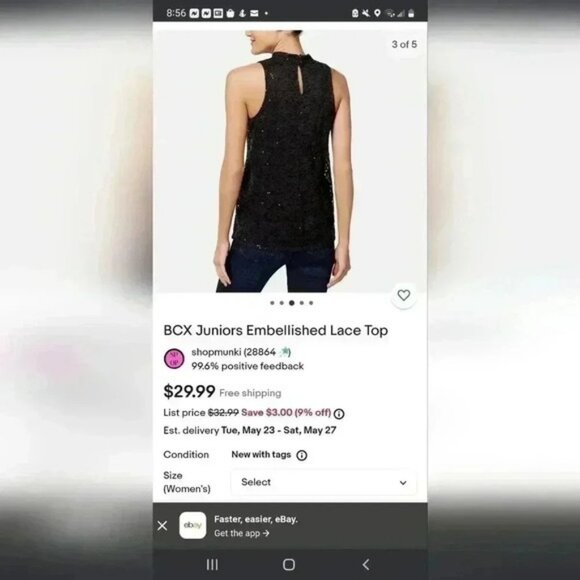 BCX embellished junior top - Picture 2 of 9